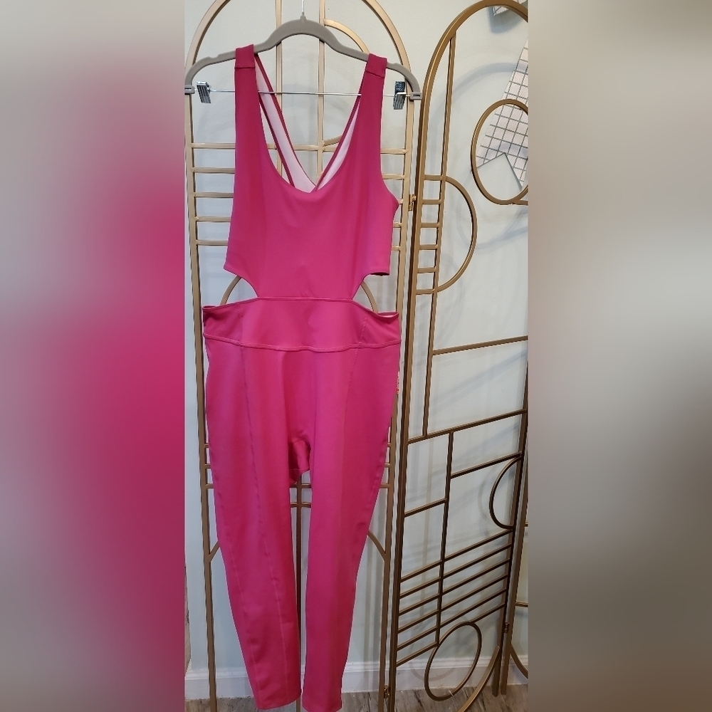 FREE PEOPLE MOVEMENT Back It Up Onesie Hot Pink NWOT Size XL